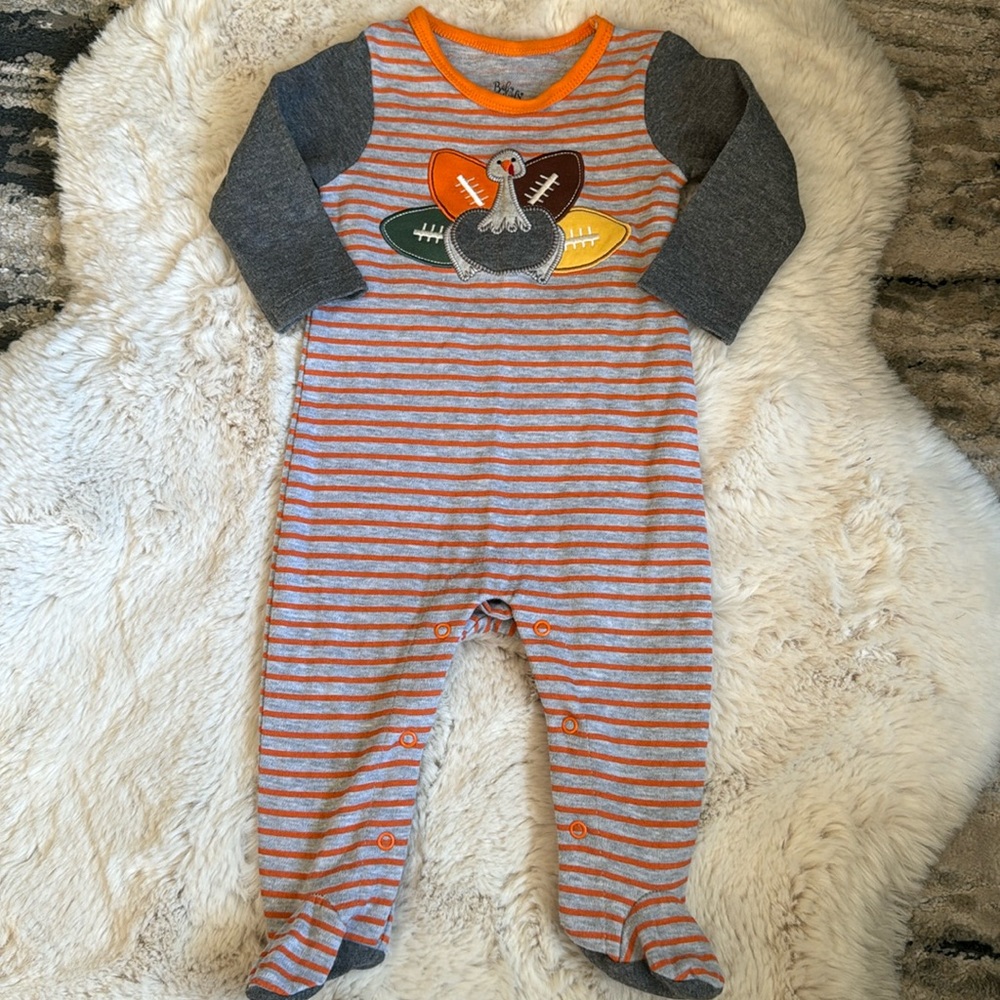 Baby Essentials 6mos thanksgiving footie